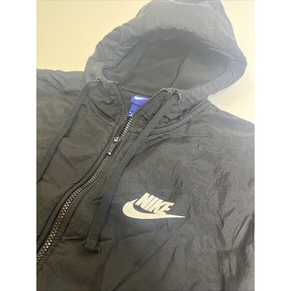 VTG Nike Blue Tag Fleece Jacket Men’s Large Black Full Zip Vintage - Picture 4 of 11